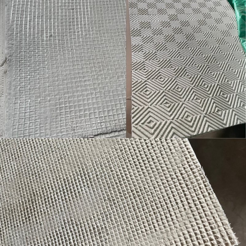 Layered composition of soft stone panel showing natural stone veneer bonded to flexible backing