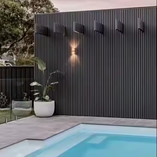 WPC wall panels on a residential wall