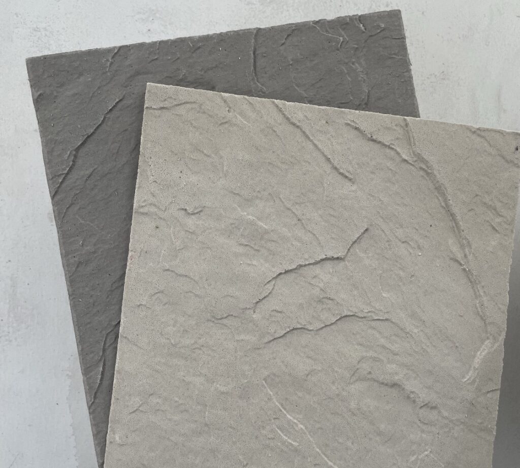 Display of flexible stone veneer samples