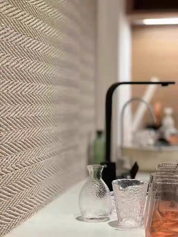 Hemp-woven flexible stone interior design