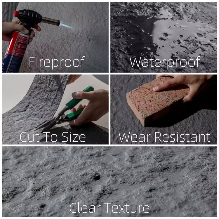flexible stone panels fireproof waterproof