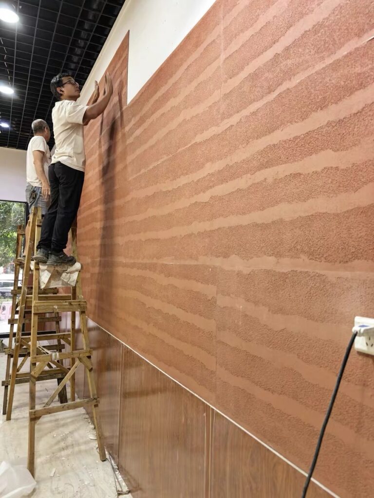 Installing flexible stone panels